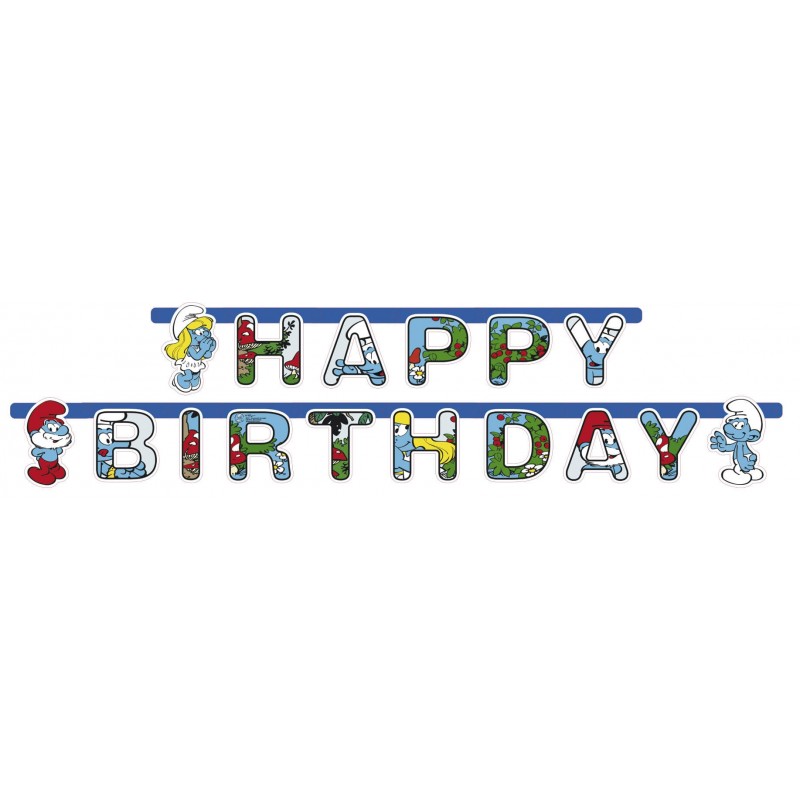 Guirlande Anniversaire Schtroumpfs Guirlande Anniversaire Schtroumpfs