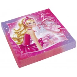 20 Serviettes en papier Barbie rêve de danseuse étoile