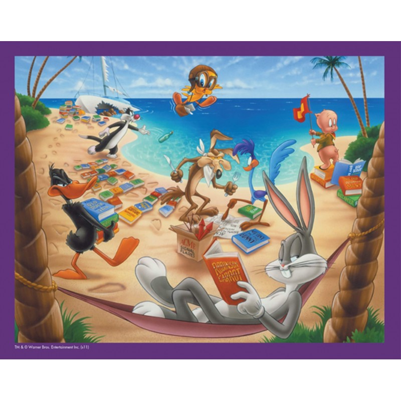 Puzzle 45 pièces Looney Tunes - A la plage