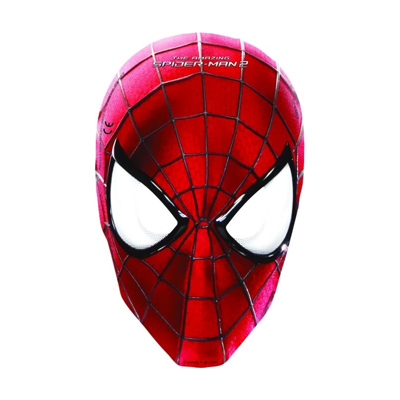 6 Masques en carton Spiderman
