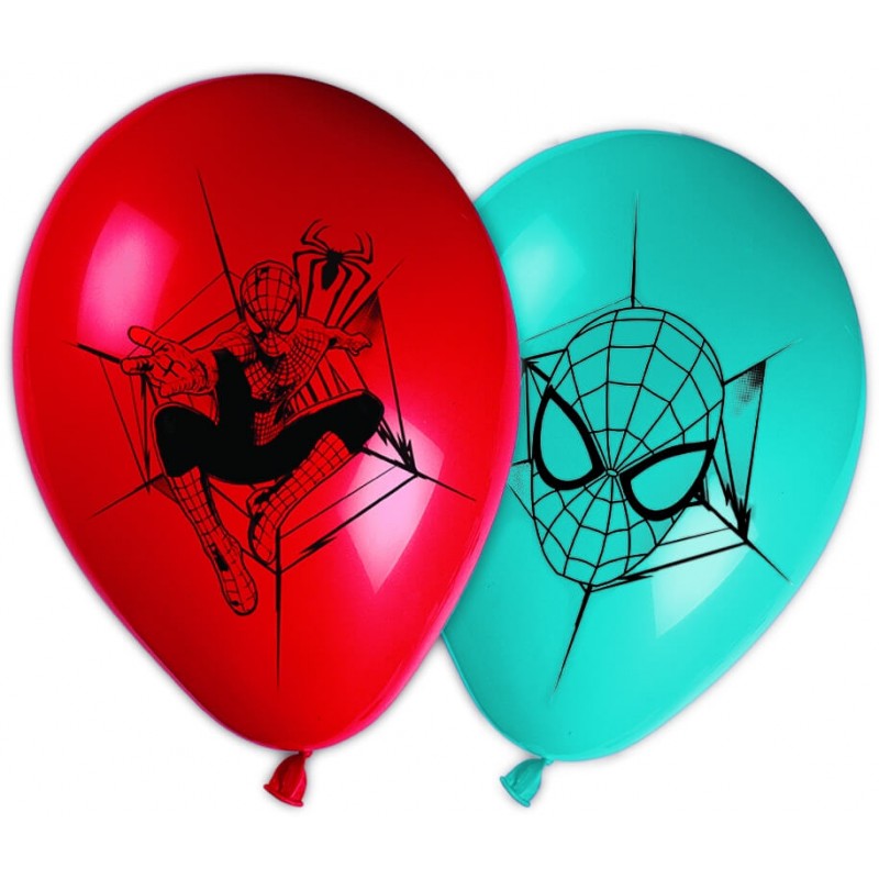 8 Ballons Spiderman en latex pour l'anniversaire de votre enfant