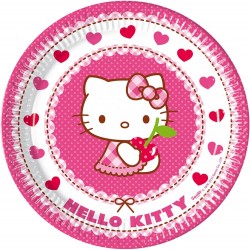 8 Assiettes en carton Hello Kitty