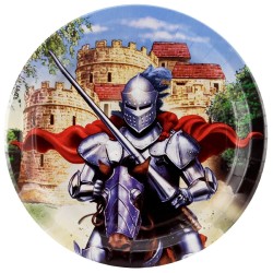 8 Assiettes carton Chevaliers