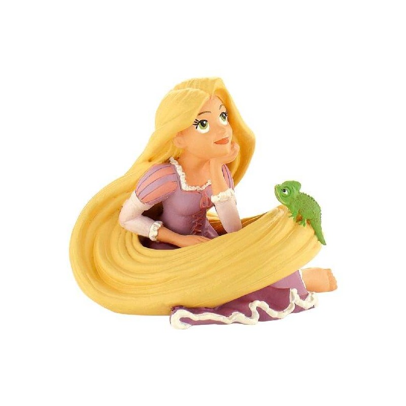 Figurine Raiponce Reveuse Avec Son Cameleon Pascal Bullyland