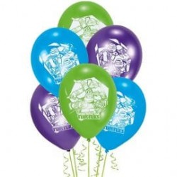 6 Ballons Tortues Ninja