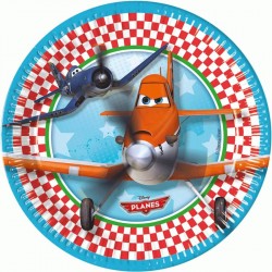 8 Assiettes carton Planes 