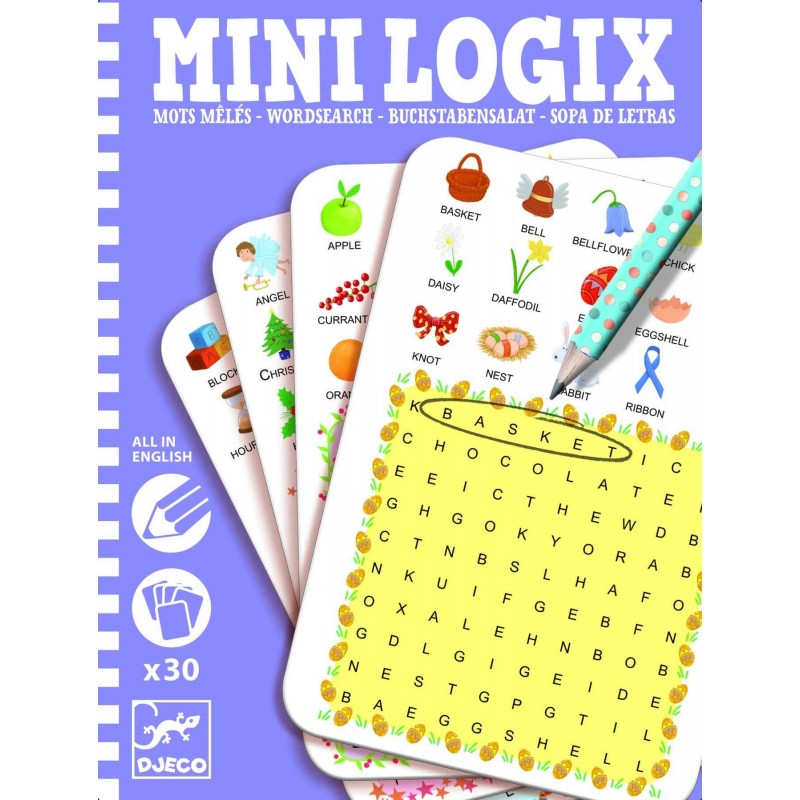 Mots mêlés anglais - Jeux Mini Logix Djeco