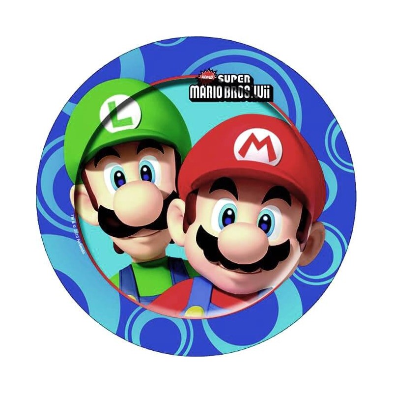 8 Assiettes en carton Mario et Luigi