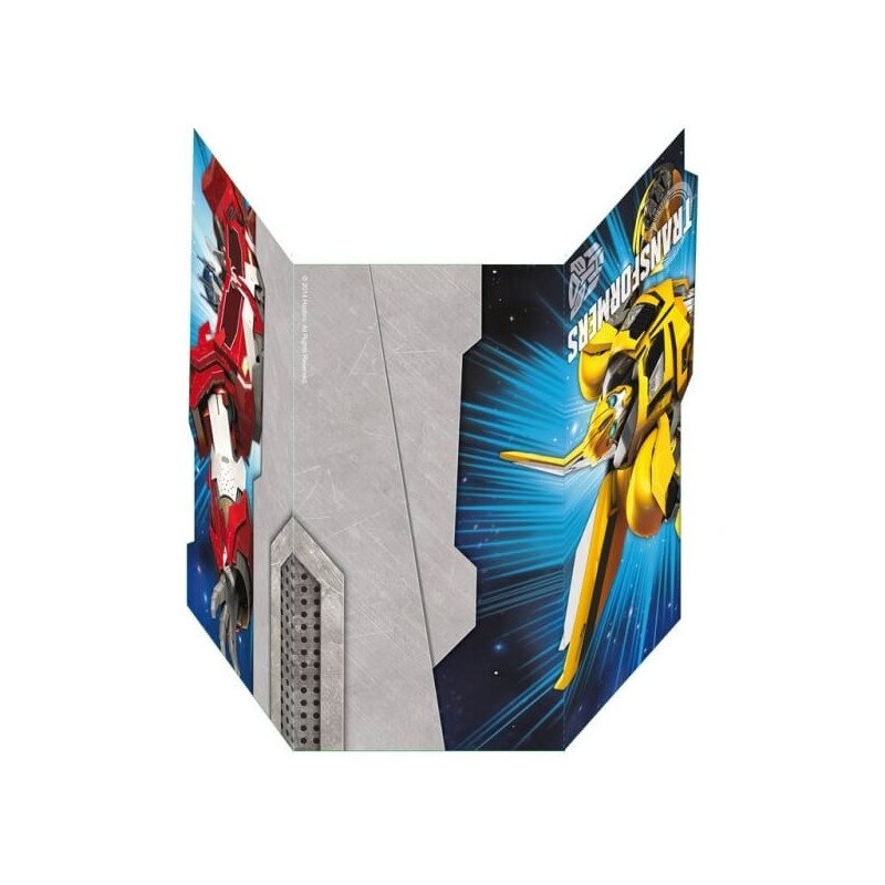 Lot de 6 cartons d'Invitation Transformers