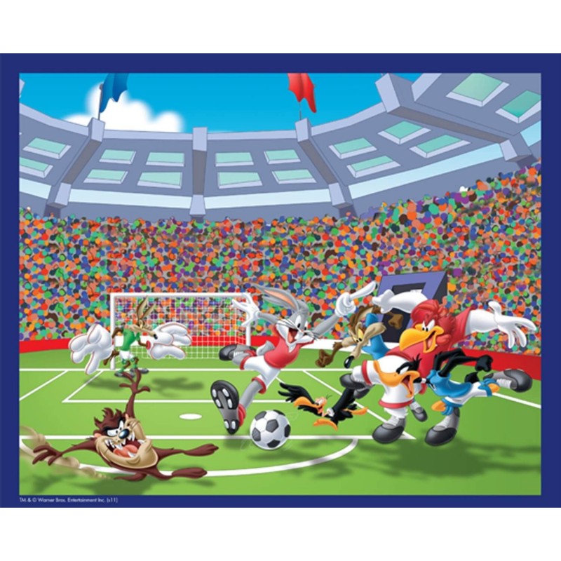 Puzzle Looney Tunes 60 pièces - Le match de foot