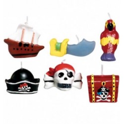 6 bougies Pirate pour anniversaire enfant