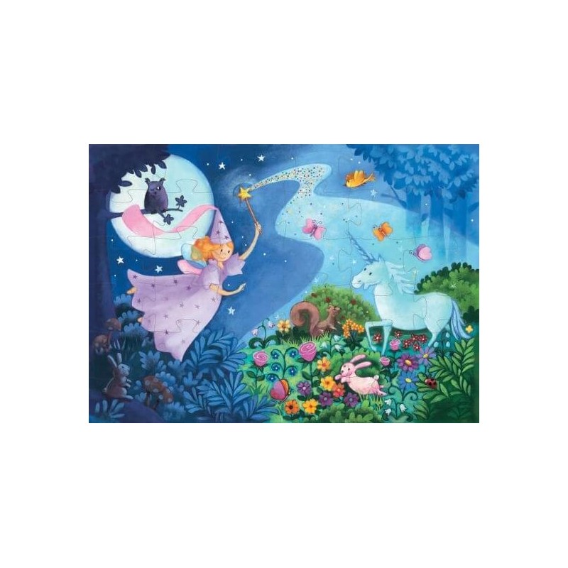 Puzzle La fée et la licorne 36 pièces Djeco