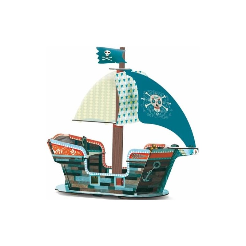 Bateau pirate décor Pop to play 3D - Djeco