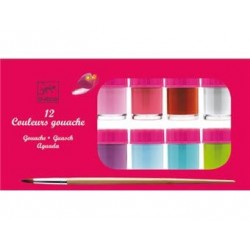 12 pots de gouache - fille