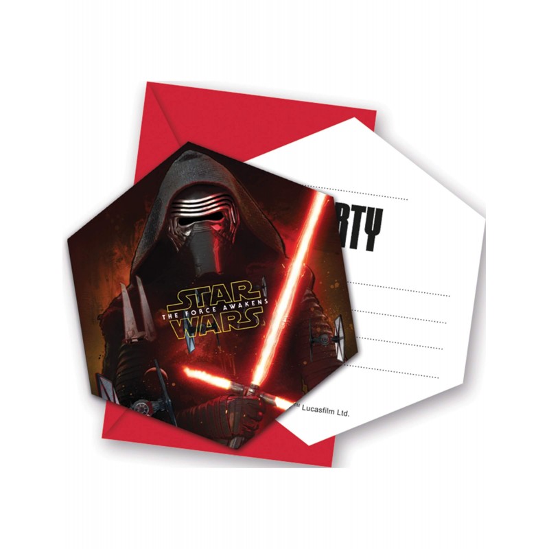 6 Invitations Star Wars, le Réveil de la Force