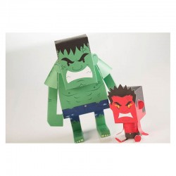 Paper Toy Hulk Momot 13 cm