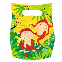 6 pochettes cadeaux animaux de la jungle