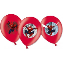 6 Ballons de baudruche Spiderman™ imprimés couleurs