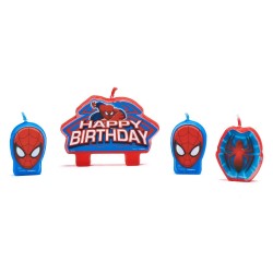 Bougie anniversaire : 4 Bougies Spiderman