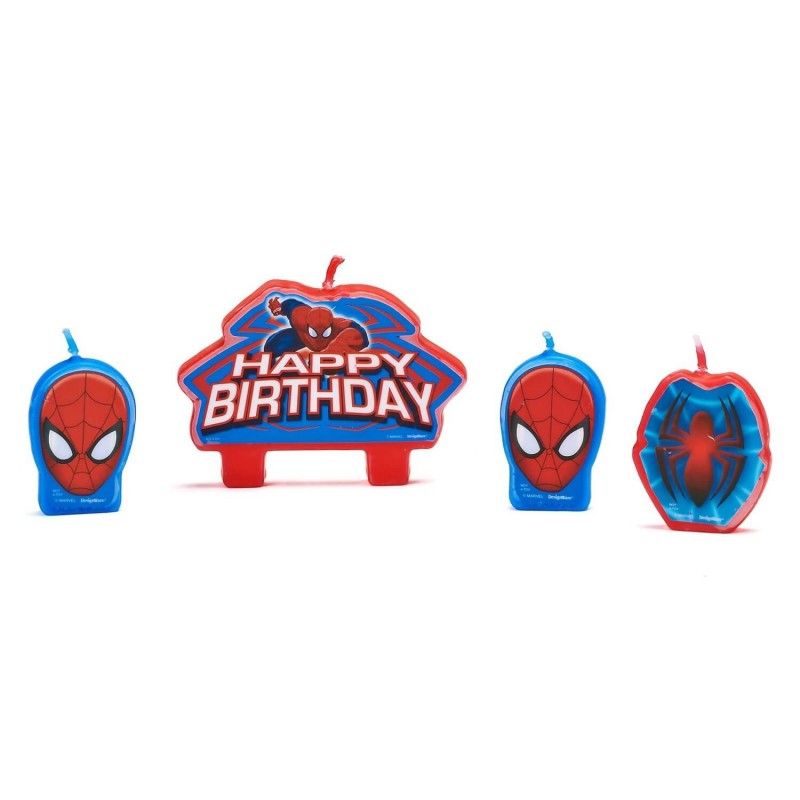 4 Bougies d'anniversaire Spiderman