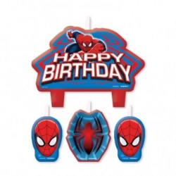 Bougie anniversaire : 4 Bougies Spiderman