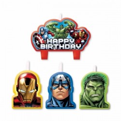 Bougie anniversaire : 4 Bougies Avengers