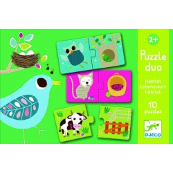 Puzzle Duo - Habitat animaux