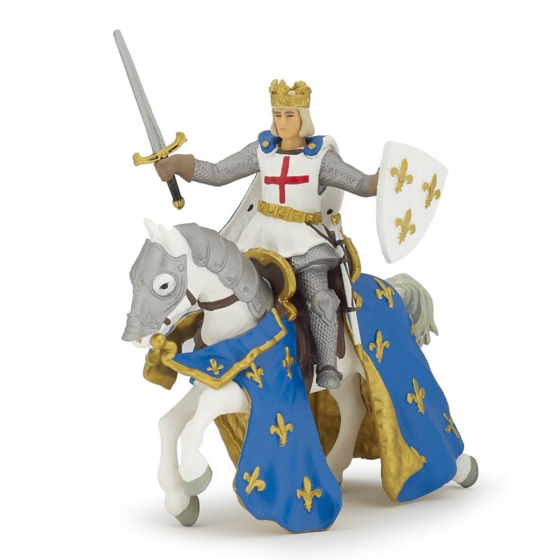 Figurine Saint Louis et son cheval