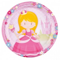 8 assiettes en carton Little Princesse