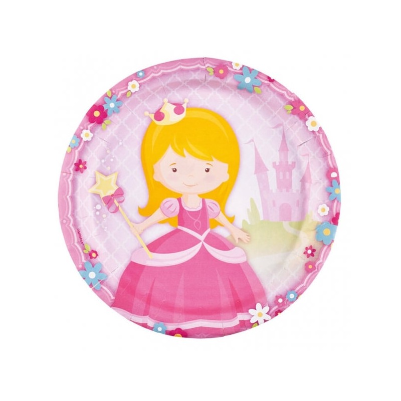 8 assiettes en carton Little Princesse