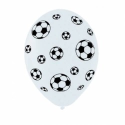 6 ballons en latex Football 