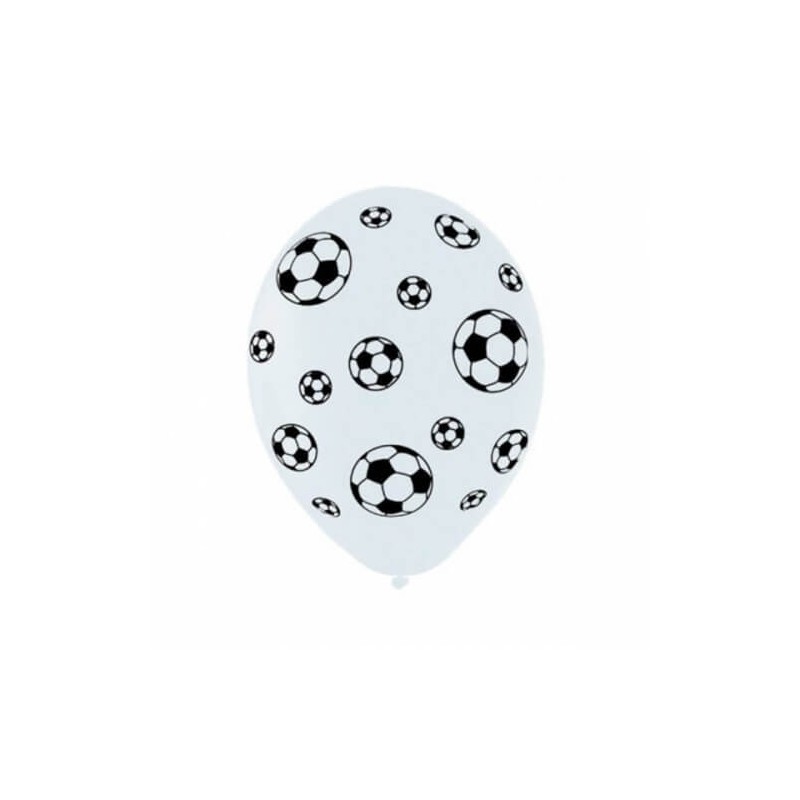 6 ballons en latex Football - Décoration de fête