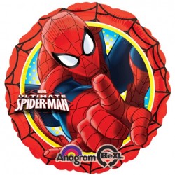 Grand ballon rond Helium Spiderman 43 cm