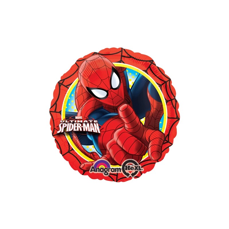Grand ballon rond Helium Spiderman 43 cm