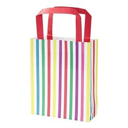 8 sacs cadeaux à rayures multicolores