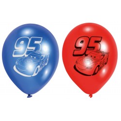 6 ballons Cars en latex