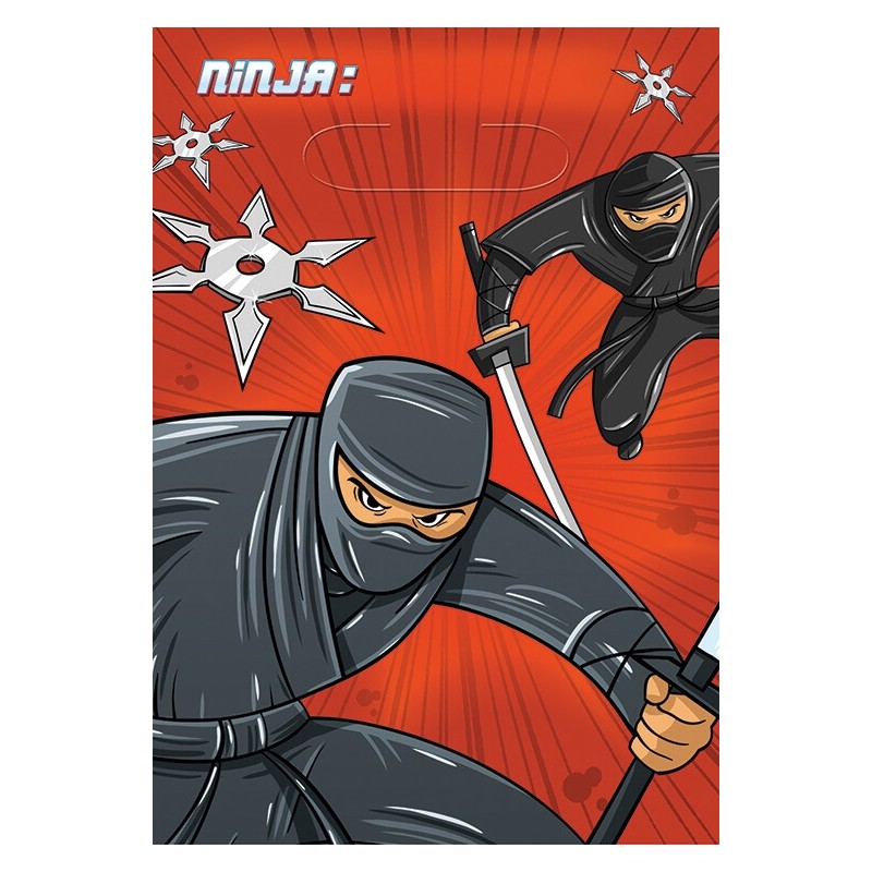 6 sacs cadeaux Ninja