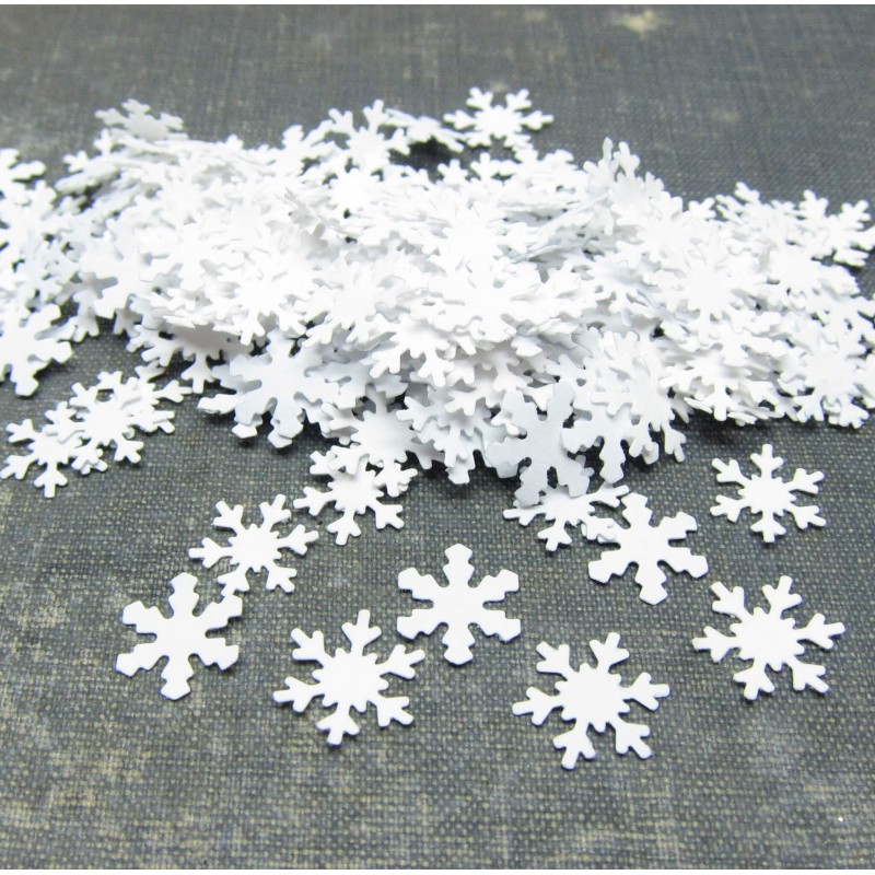 Confettis de table flocon de neige blanc - Happy Fiesta Lyon