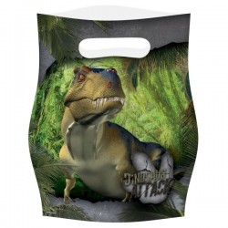 8 sachets anniversaire dinosaure T-Rex