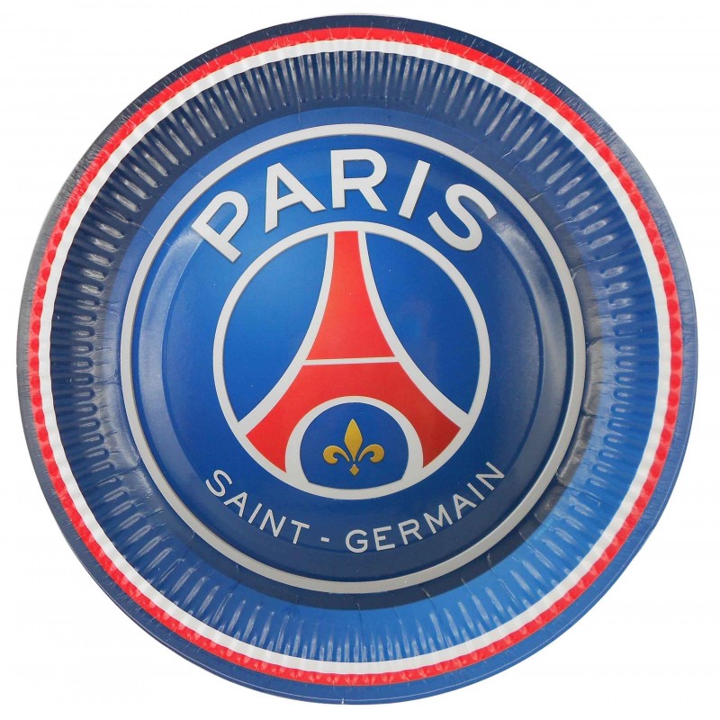 6 Assiettes PSG Football 23 cm