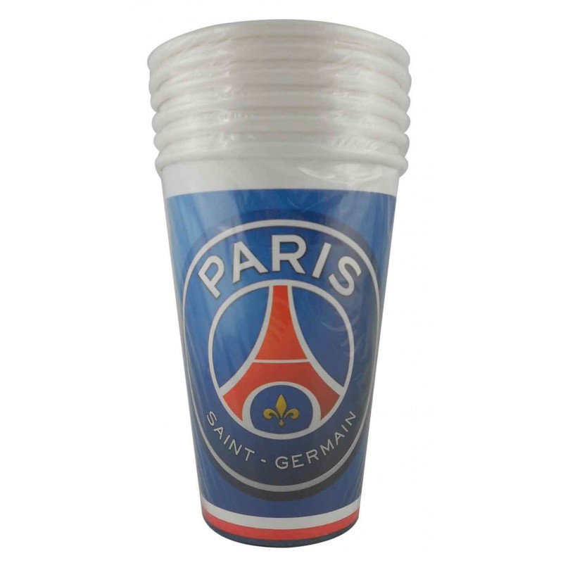 6 gobelets jetables PSG