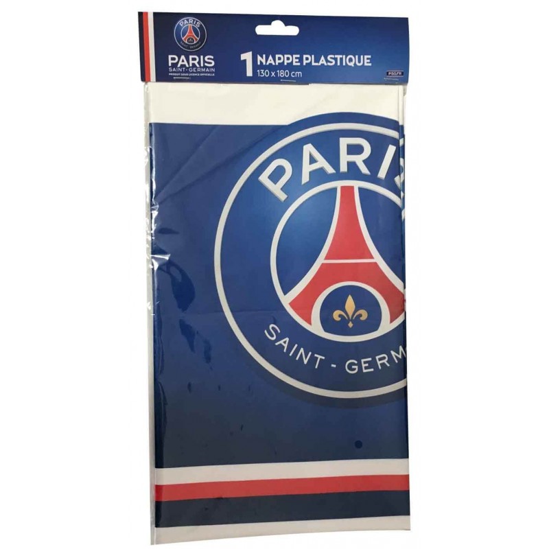 nappe plastique thème PSG 180 x 130 cm