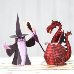 Paper toys - Dragons et Chimères