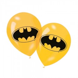 6 ballons en latex Batman