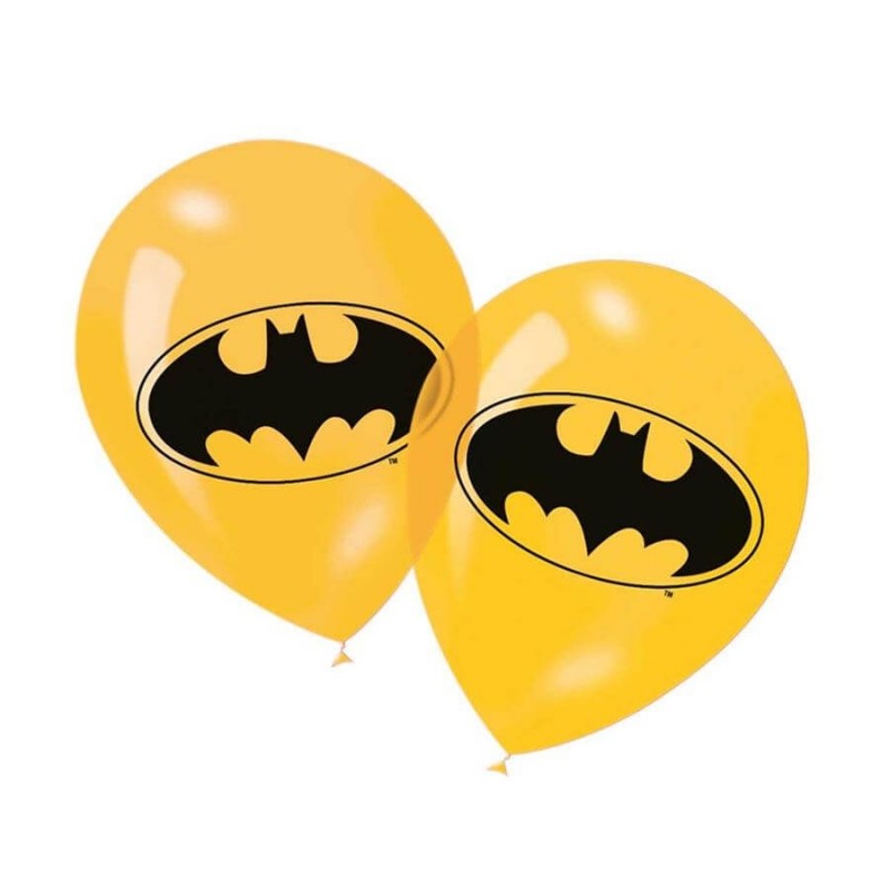 6 ballons en latex Batman