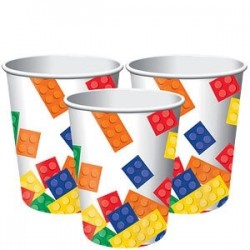 8 gobelets en carton Lego 