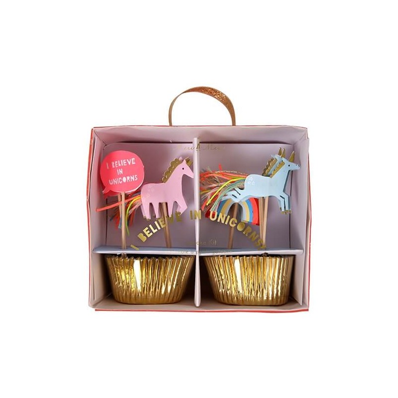 Kit cupcakes Licorne arc en ciel - Meri Meri