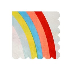 20 serviettes arc en ciel...