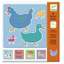 5 Pochoirs Animaux de la ferme