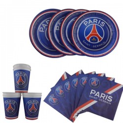 Kit Anniversaire PSG Football ( 6 assiettes, 6 gobelets, 20 serviettes )